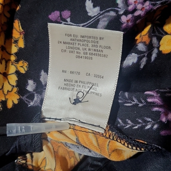 Anthropologie Silk Enbee Floral Jumpsuit Womens 0 XS Flawless - Picture 4 of 16